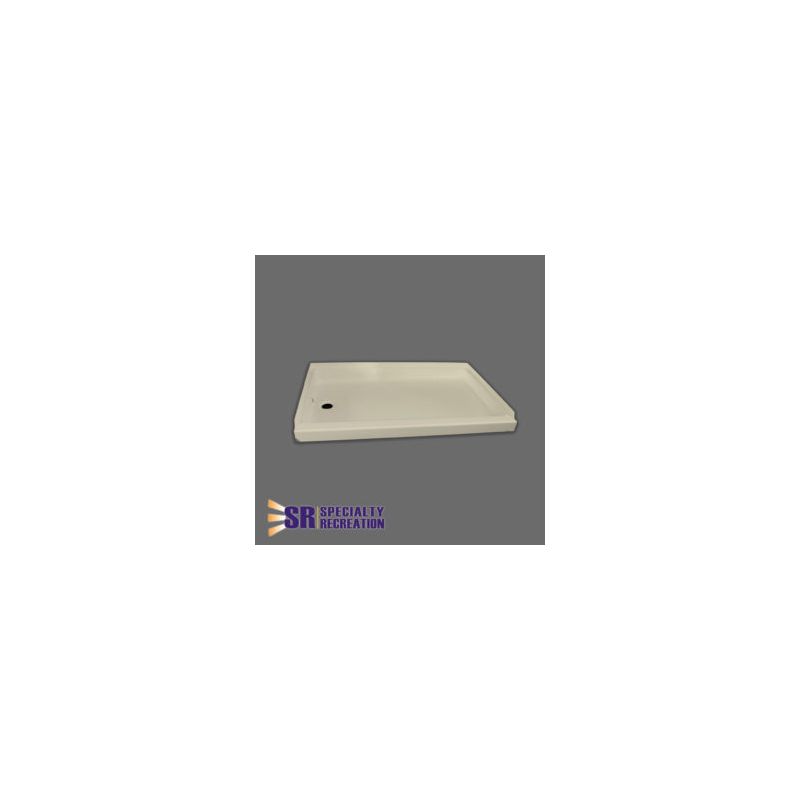 Specialty Recreation 36 x 24 Left Hand Drain Shower Pan - Parchment - SP2436PL