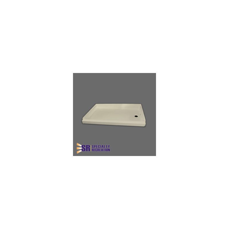 Specialty Recreation 40 x 24 Right Hand Drain Shower Pan - Parchment - SP2440PR