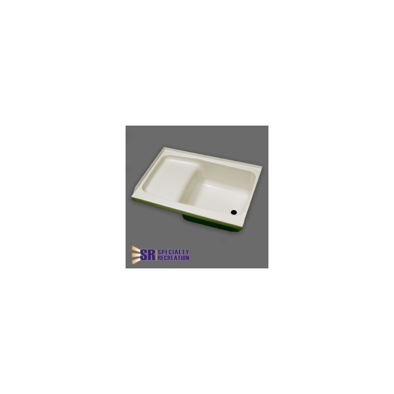 Specialty Recreation 36 x 24 x 13 Step Bathtub w/ Right Hand Drain - Parchment - ST2436PR