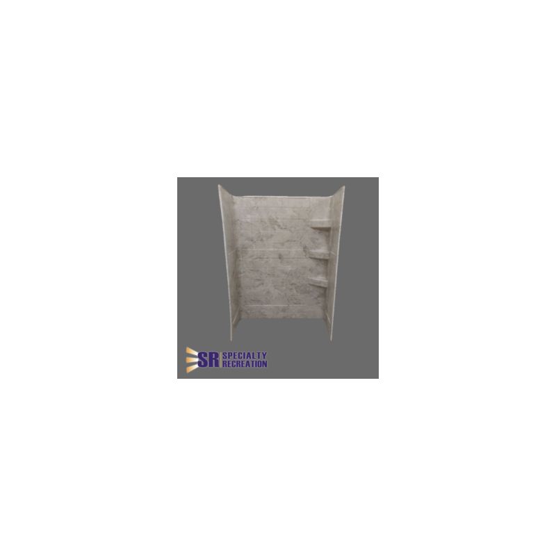 Specialty Recreation 24 x 32 x 66 Grand Teton Travertine Pattern Bath/Shower Sur SW2432GT
