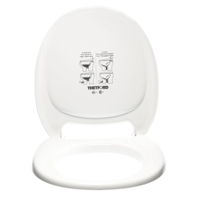 Thetford 31703 Aqua Magic V White Seat and Cover Assembly - 31703