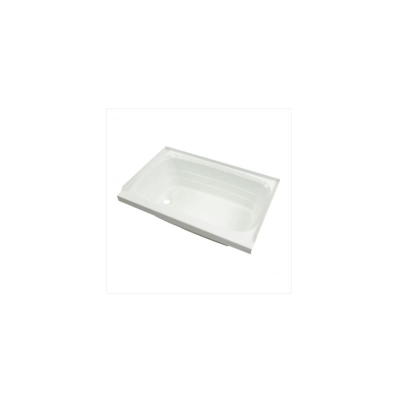 Lippert Components 36 x 24 x 11 Left Hand Drain Bathtub - White - 209653