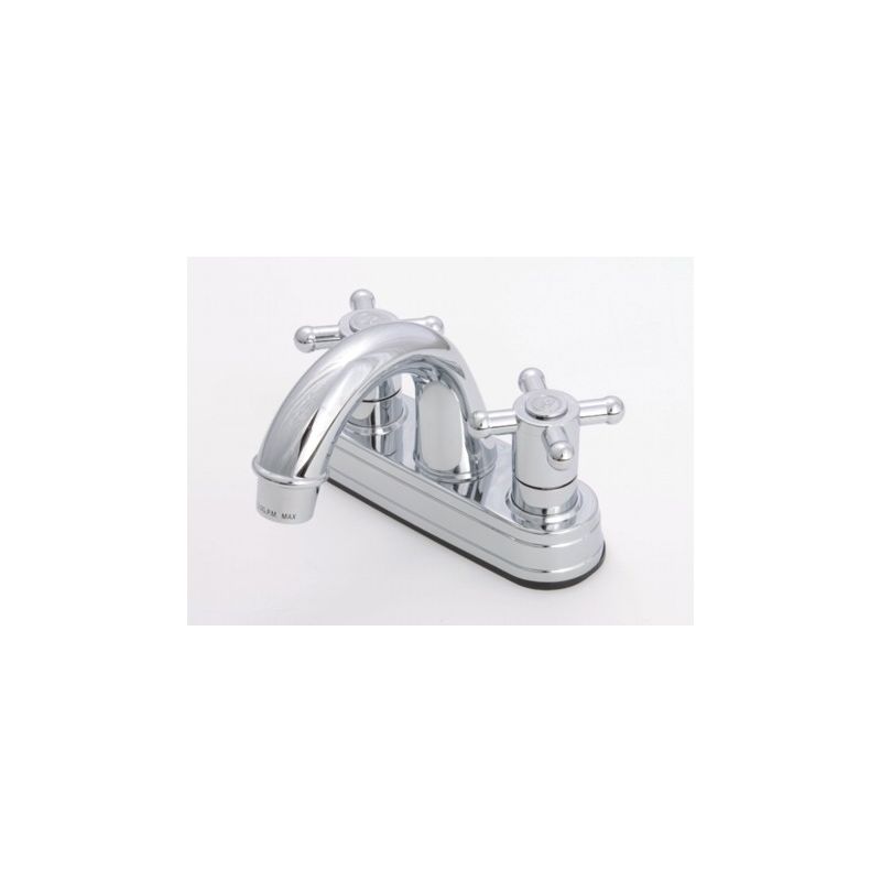 Empire Brass Company Chrome Cross Handle Arc Spout Lavatory Faucet - U-YCH77-ARC