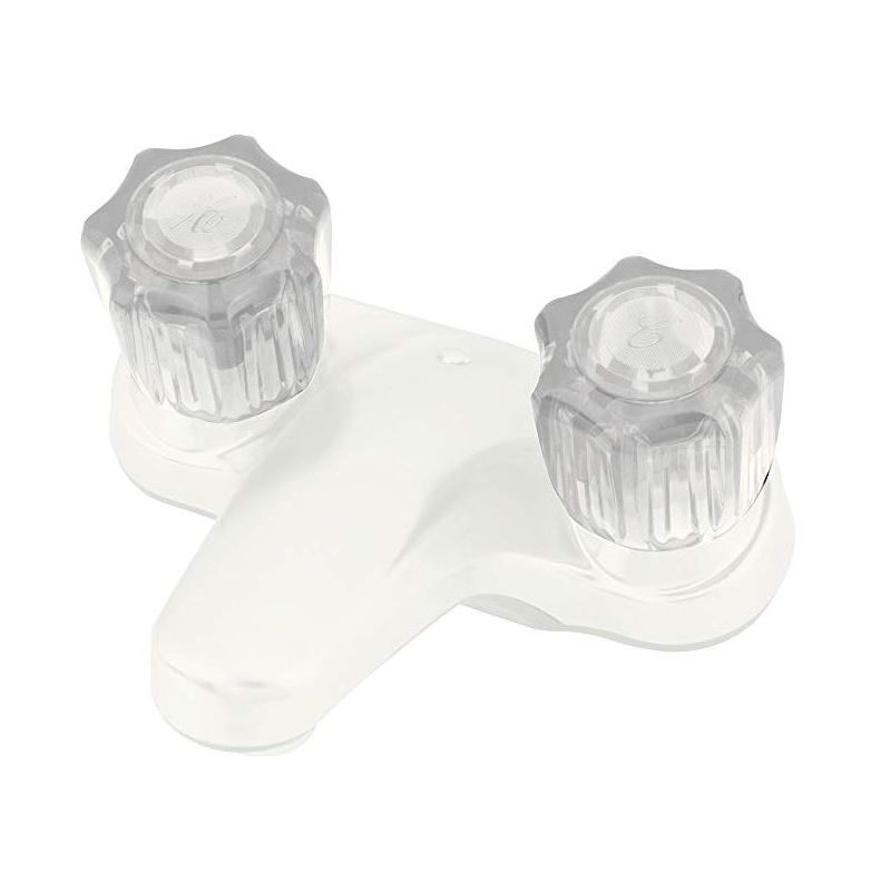 Empire Brass Company White Lavatory Faucet with Clear Knobs - U-YJW77W
