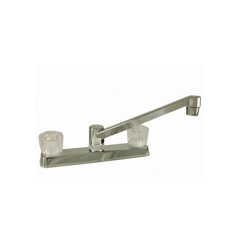 Empire Brass Company Chrome Long Neck Kitchen Faucet with Clear Knobs - U-YJW800