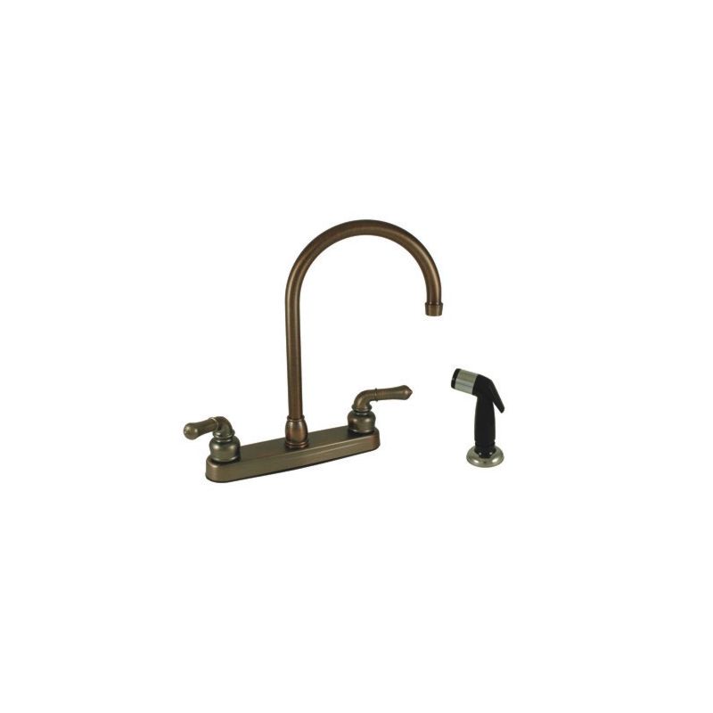 Empire Brass Company Oil Rubbed Bronze Teapot Handle Gooseneck Kitchen Faucet wi U-YOB801GSOB