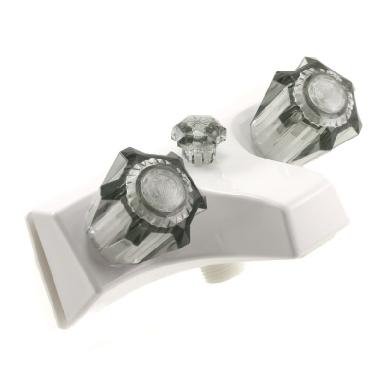 Utopia White with Smoke Handled Tub/Shower Diverter - 20351W21