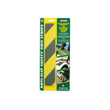 INCOM Yellow/Black 12" Anti-Slip Safety Grit Strips