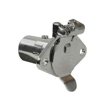 Pollak 4-Way Chrome Trailer Connector- Car End