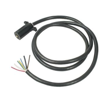 Pollak Replacement 7 Way Blade Style Pre Wired 8' Long Trailer Connector