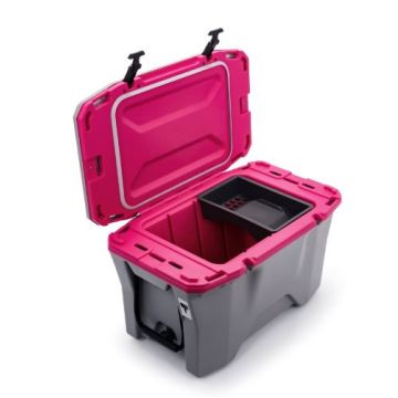 Camco Currituck 50 Quart Gray/Magenta Cooler