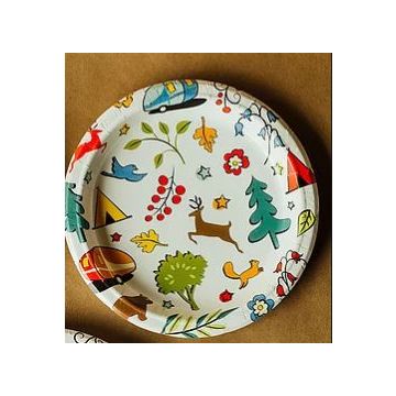 Camp Casual Medium Paper Snack Plate