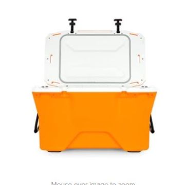 Camco Currituck 50 Qt. Premium College Football Color Cooler Tangerine 151 & White