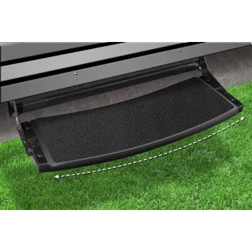 Prest-O-Fit Black Onyx 22" Outrigger Radius RV Step Rug