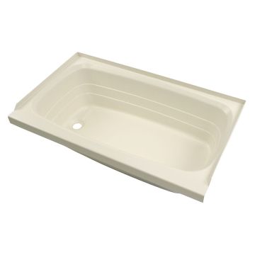 Lippert Components 40" x 24" x 11" Left Hand Drain Bathtub - Parchment