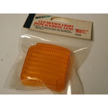 Wesbar Square Amber Marker/Clearance Light Replacement Lens 