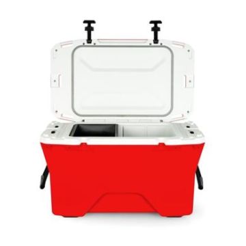 Camco Currituck 50 Qt. Premium College Football Color Cooler, Red 186 & White