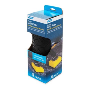 Camco Flexible 10" L x 9 ½" W Grip Pads for RV Leveling Blocks, 4-Pack