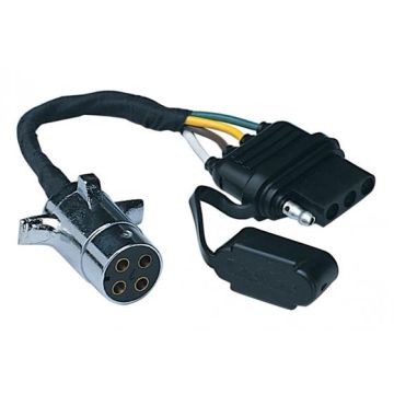 Hopkins 4 Pole Round to 4 Wire Flat Adapter