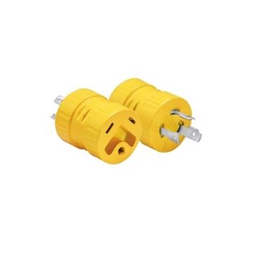 Park Power 30 Amp F to 30 Amp Locking 3-Prong M Generator Adapter