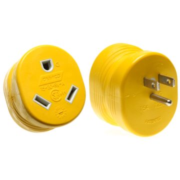 Camco 15 Amp M to 30 Amp F Electrical Adapter