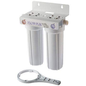 Watts Dual Ultimate Exterior In-Line Water Filter System.