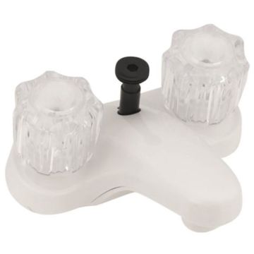 Empire Brass Company White Lavatory Diverter with Clear Knobs