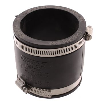Connector come with (2) stainless clamps