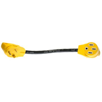 Camco 50 Amp F to 30 Amp M Adapter