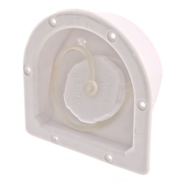 Camco White Recessed Water Fill 37221