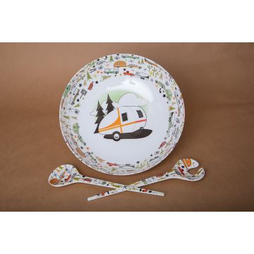 Camp Casual Serving Bowl & Utensils Set