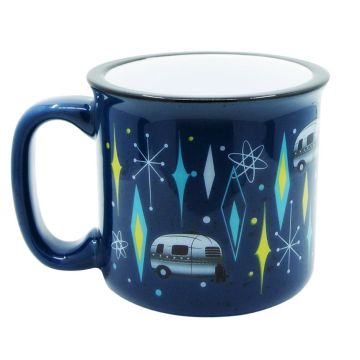 Camp Casual Ceramic Mug - Vintage Blues