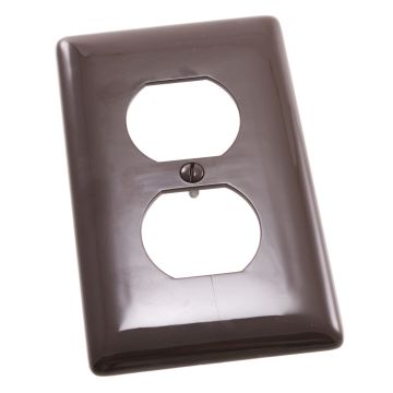 Diamond Brown Plastic Receptacle Plate 4132B