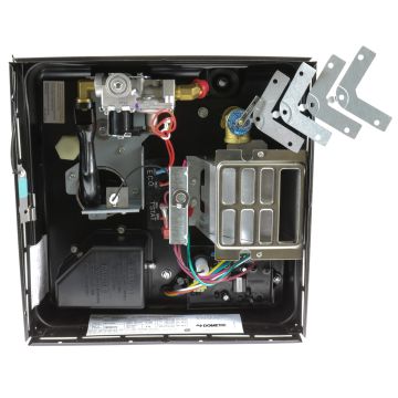 Dometic RV Water Heater Door Conversion Kit - Black Replacement For Atwood 6 Gallon Heaters