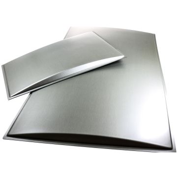 Dometic RM3962 NewGen Refrigerator Upper & Lower Brushed Aluminum Finish Raised Door Panel Set