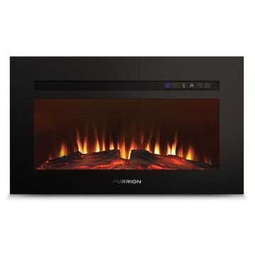 Furrion 30 Inch Electric Fireplace with Simulated Logs