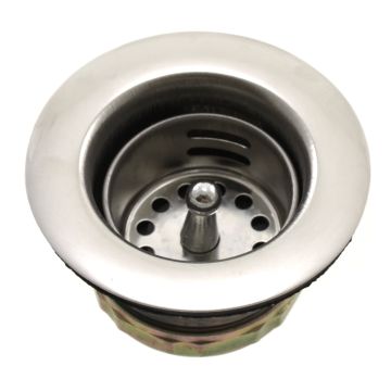 Strainer helps prevent clogs and backups