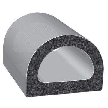Trim-Lok D Shaped Black Multi Purpose Weather Stripping