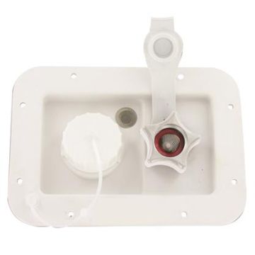 Valterra White Rectangular Gravity/City Water Hatch