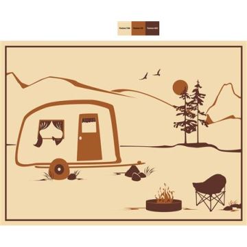 Faulkner 9' x 12'  Home Is Where We Park It Design Patio Mat