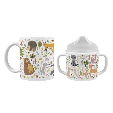 Camp Casual Woodland Critters Mommy & Me Mug and Sippy Cup