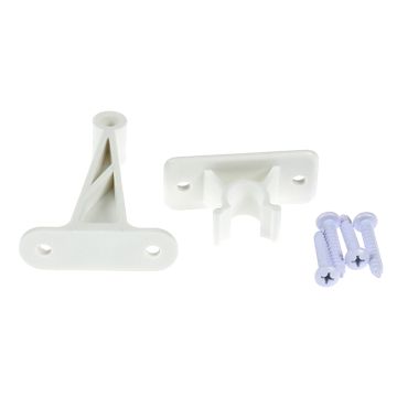 JR Products Polar White 3" Long C-Clip Door Catch