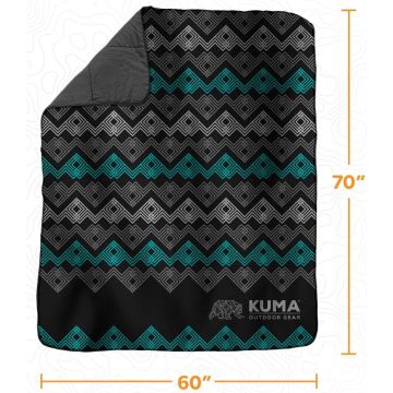 Kuma Polyester Camp Blanket-Peaks N' Valleys Design 865-KM-KKB-PV View A