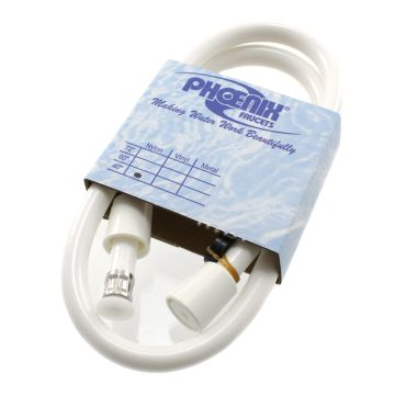 40" white nylon shower hose