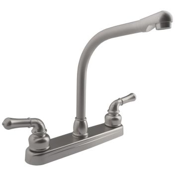 DURA Classical Hi-Rise Brushed Satin Nickel RV Kitchen Faucet
