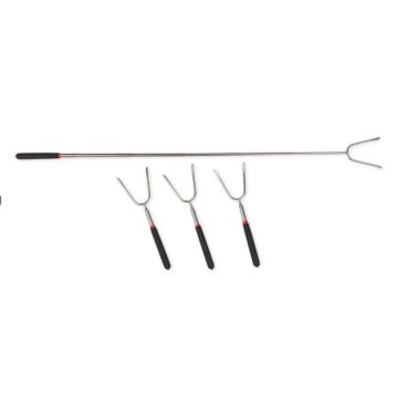 Camco Telescoping Roasting Forks, 4-Pack with Storage Bag