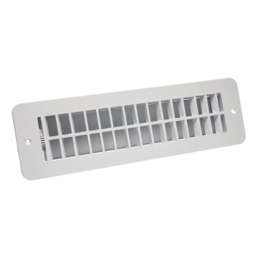 RV Designer White Plastic 12" Floor Register with Damper