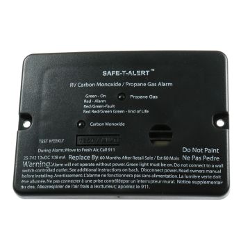 Safe-T-Alert Combination CO/LP 25 Series Alarm - Black 25-742BL Front