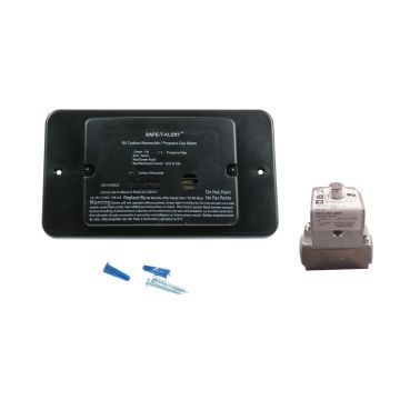 Safe-T-Alert Combination CO/LP 25 Series Alarm w/ Trim Ring & Solenoid Valve - Black