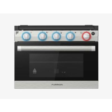 Furrion Stainless Steel 17” RV 3-Burner Gas Oven Range